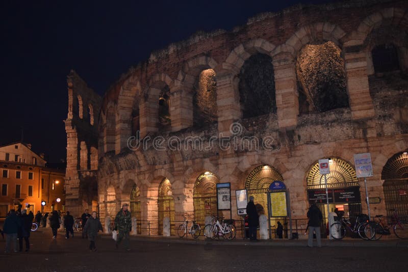 Verona nopții stock photo