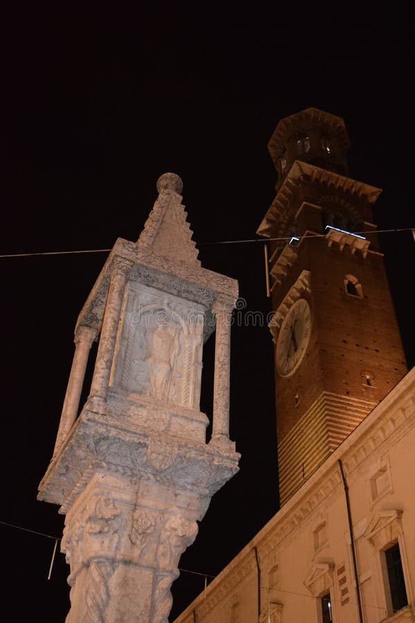 Verona nopții stock image