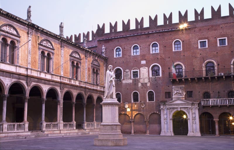 Verona - Piazza dei Signori and Dante Alighieri