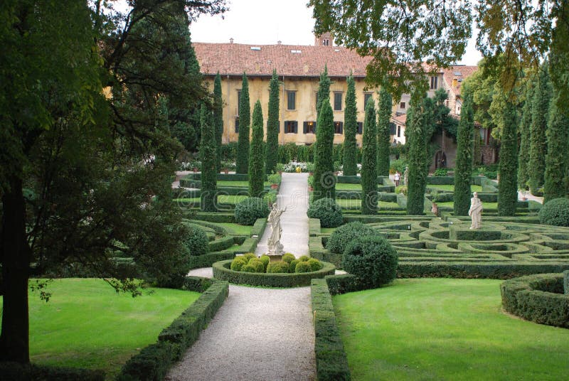 A photo of historical garden in Verone. A photo of historical garden in Verone