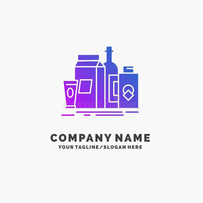 verpakking, het Brandmerken, marketing, product, flessen Purpere Zaken Logo Template Plaats voor Tagline vector illustratie verpakking, het Brandmerken, marketing, product, flessen Purpere Zaken Logo Template Plaats voor Tagline vector illustratie