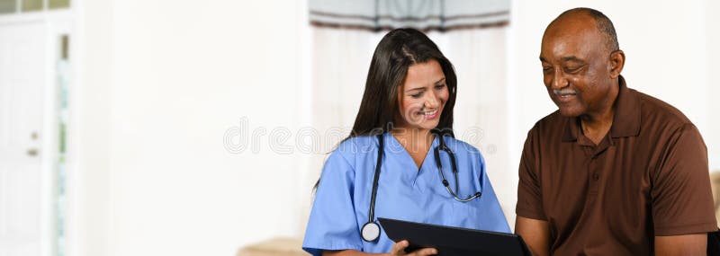 Nurse who is working her shift in a home. Nurse who is working her shift in a home