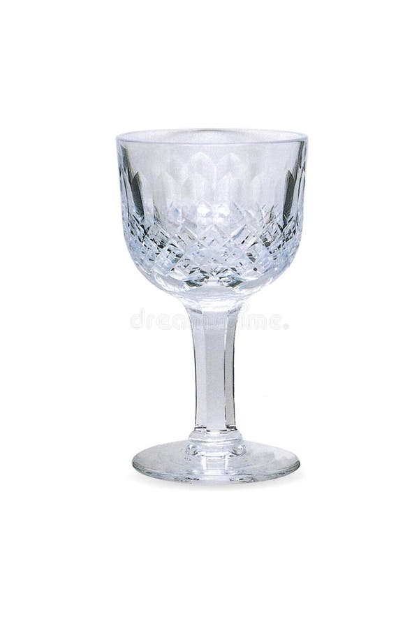 Verre cristal d'isolement sur le fond blanc photos stock Verre cristal d'isolement sur le fond blanc photos stock