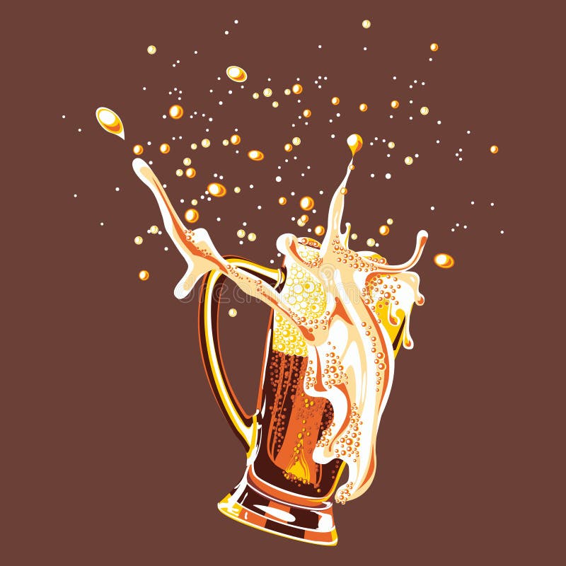 Verre de bière illustration stock Verre de bière illustration stock