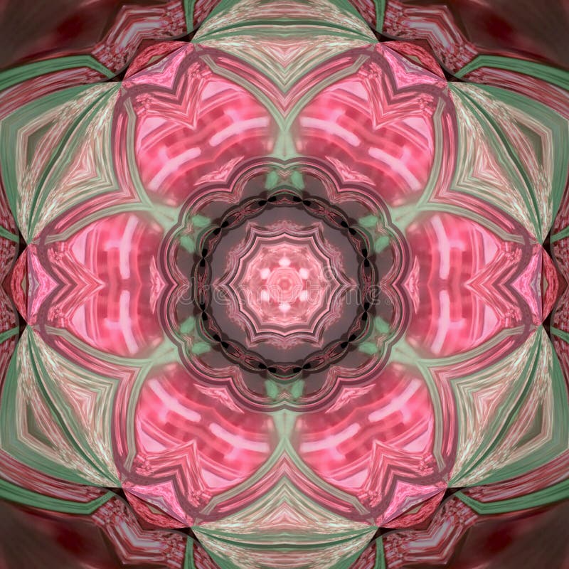 Verre de mosaïque floral rose pourpre de triangle d'effet de mandala de tuile illustration stock Verre de mosaïque floral rose pourpre de triangle d'effet de mandala de tuile illustration stock