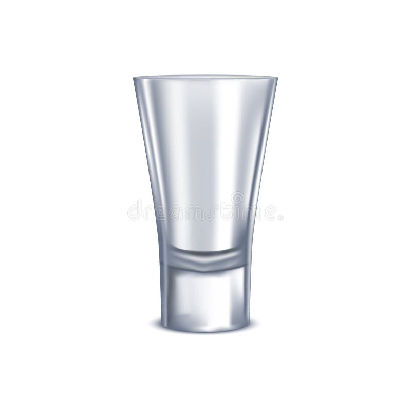 Verre à liqueur 3d détaillé réaliste d'isolement sur un fond blanc Vecteur illustration libre de droits Verre à liqueur 3d détaillé réaliste d'isolement sur un fond blanc Vecteur illustration libre de droits