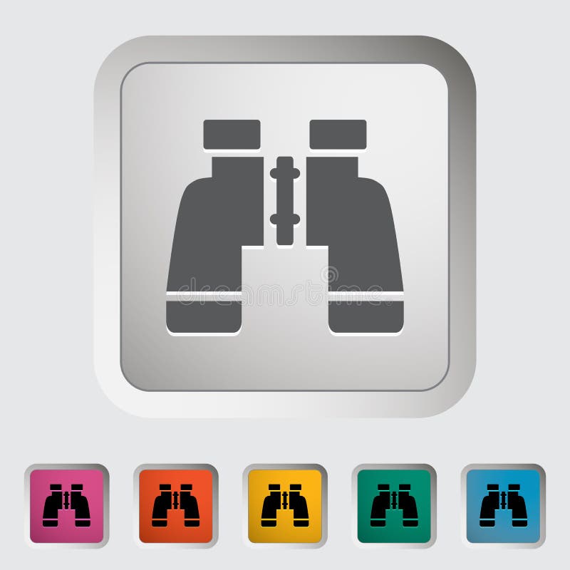 Verrekijker icoon royalty-vrije illustratie