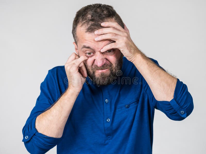Verrückter wütender Erwachsene Mann lizenzfreie stockfotos