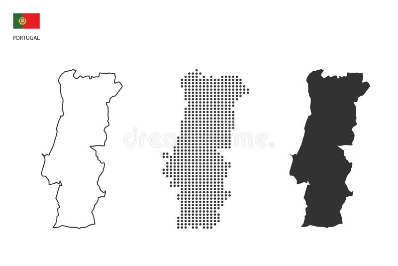 Mapa De Portugal E Cor Branca Das Estradas Ilustração do Vetor - Ilustração  de porto, terra: 145762220