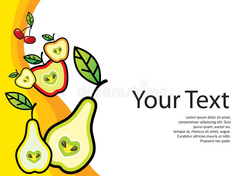 Vers voedselmalplaatje vector illustratie Vers voedselmalplaatje vector illustratie