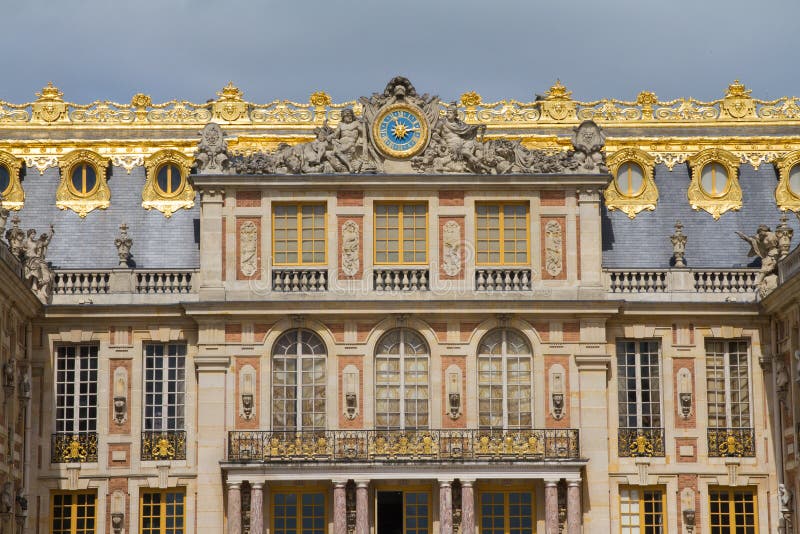 Versailles Palace, exterior view detail, France. stock image