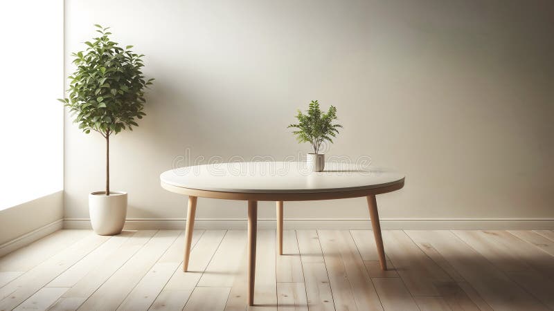 Versatile Show Room Display Table for Any Product Launch. royalty free illustration