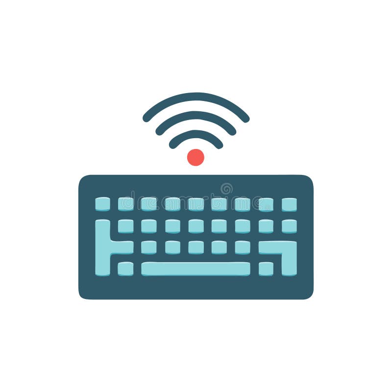 Versatile Wireless Keyboard for All Devices vector illustration