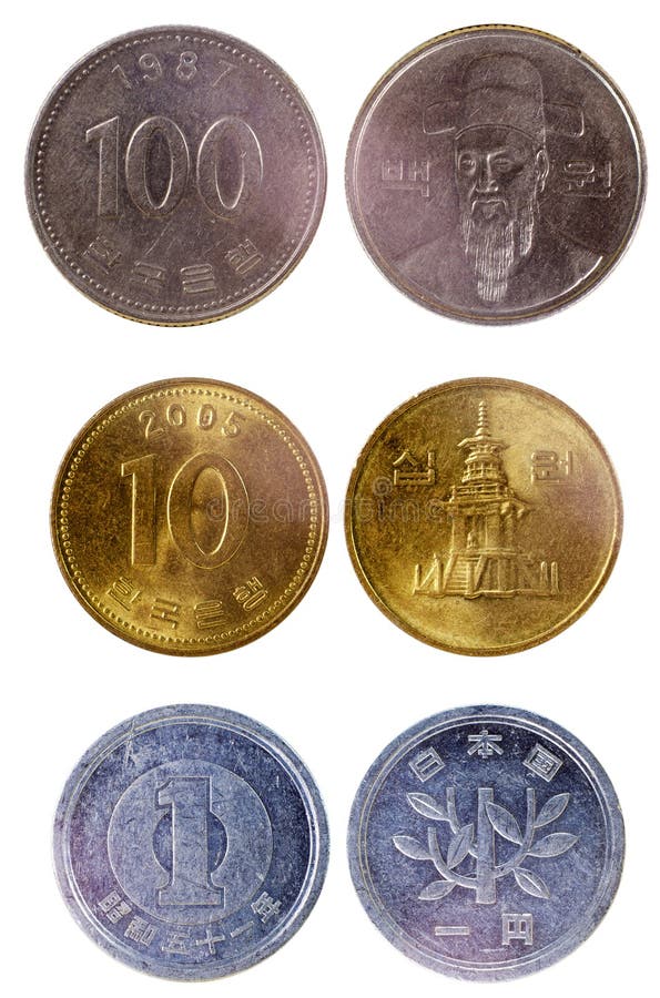 Verschiedene alte japanische Münzen lizenzfreies stockfoto Verschiedene alte japanische Münzen lizenzfreies stockfoto