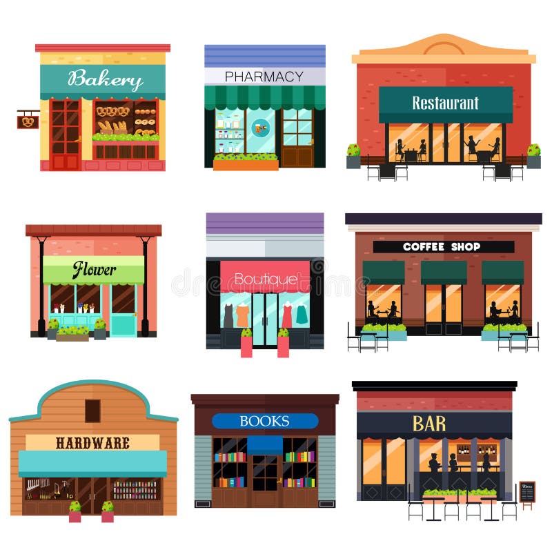 Verschiedene Shop-Ikonen lizenzfreie abbildung Verschiedene Shop-Ikonen lizenzfreie abbildung