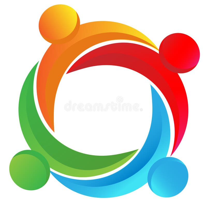 Verschiedenes Zeichen der Teamwork stock abbildung Verschiedenes Zeichen der Teamwork stock abbildung