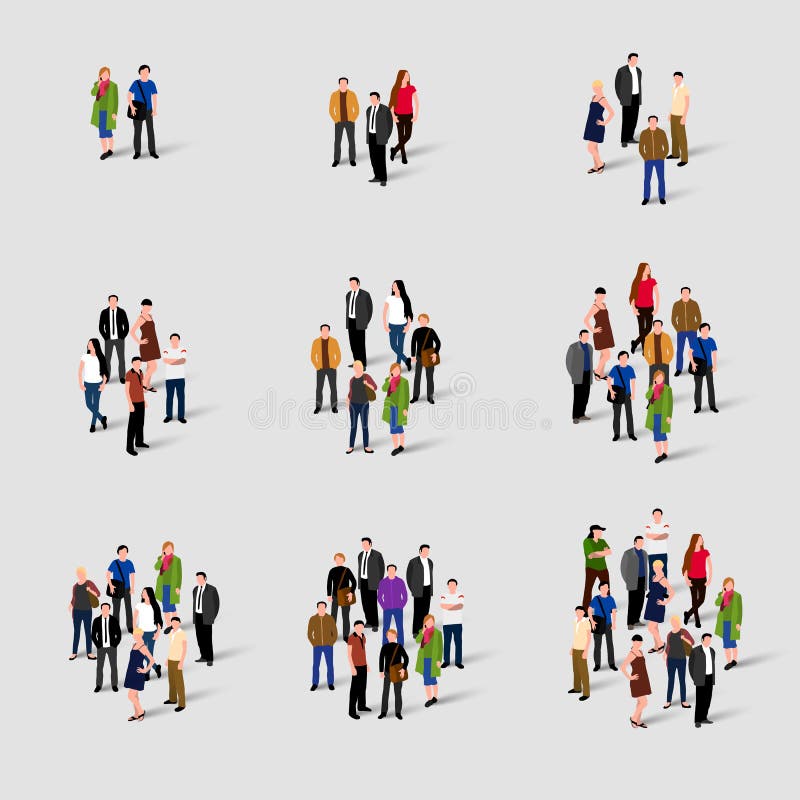 Verschillende groepen mensen Sociale netwerkcomminacation Kweekt subbscriberspubliek Bevolkingsconcept royalty-vrije illustratie Verschillende groepen mensen Sociale netwerkcomminacation Kweekt subbscriberspubliek Bevolkingsconcept royalty-vrije illustratie