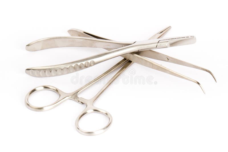 Medische Instrumenten Voor Chirurgie Staan Op Een Metalen Tafel In De