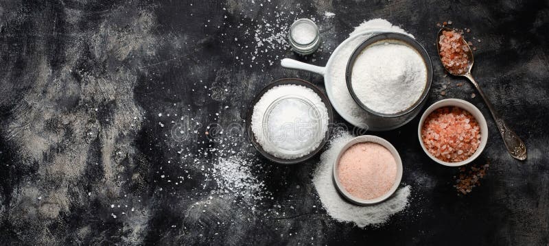 Verschillende types van zout