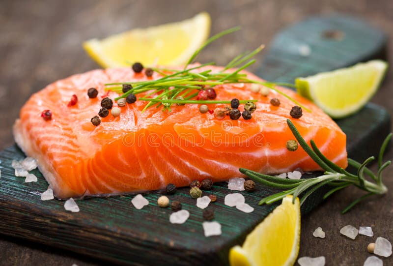 Verse zalm royalty-vrije stock fotografie Verse zalm royalty-vrije stock fotografie