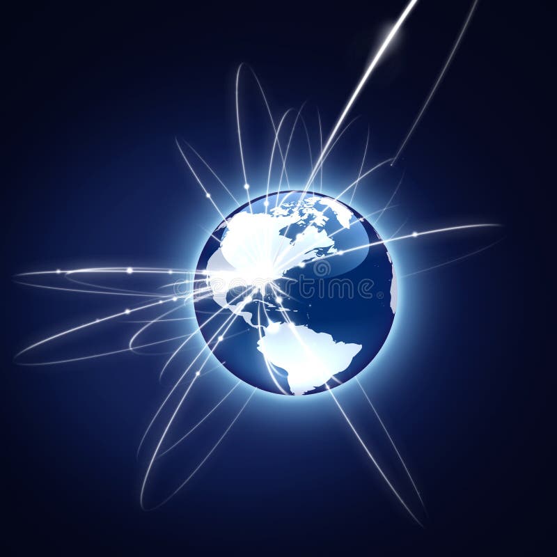 version globale de concept bleu d'affaires illustration stock version globale de concept bleu d'affaires illustration stock