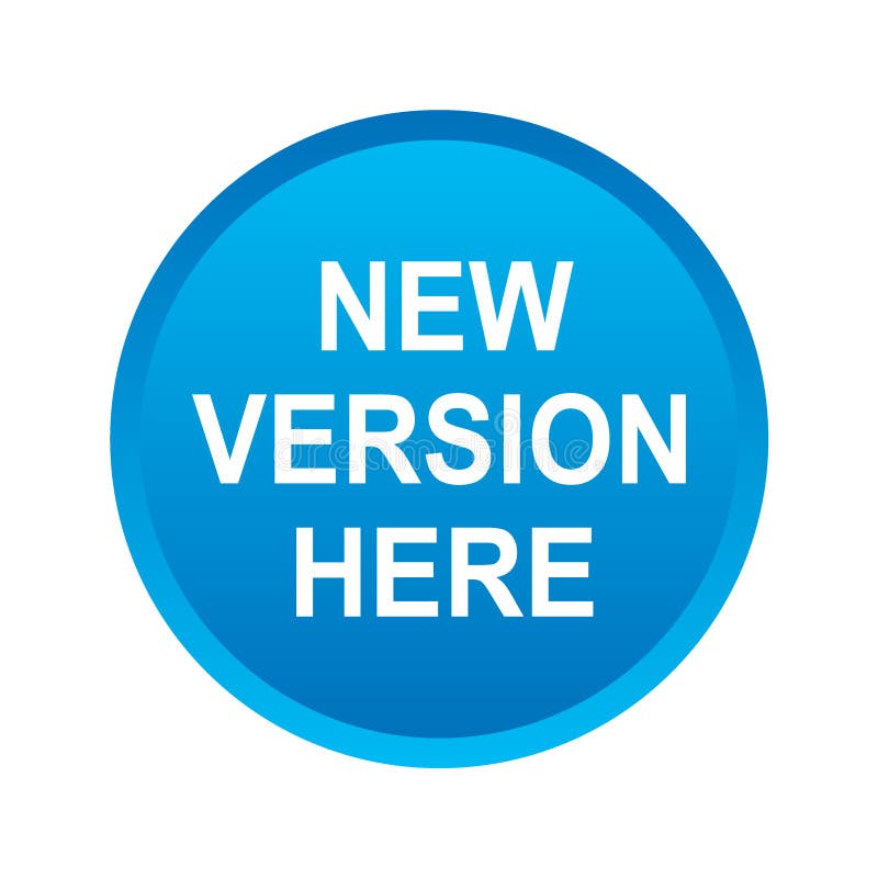 Versiune nouă aici. Noua versiune aici, computer buton web generat în fundal alb izolat