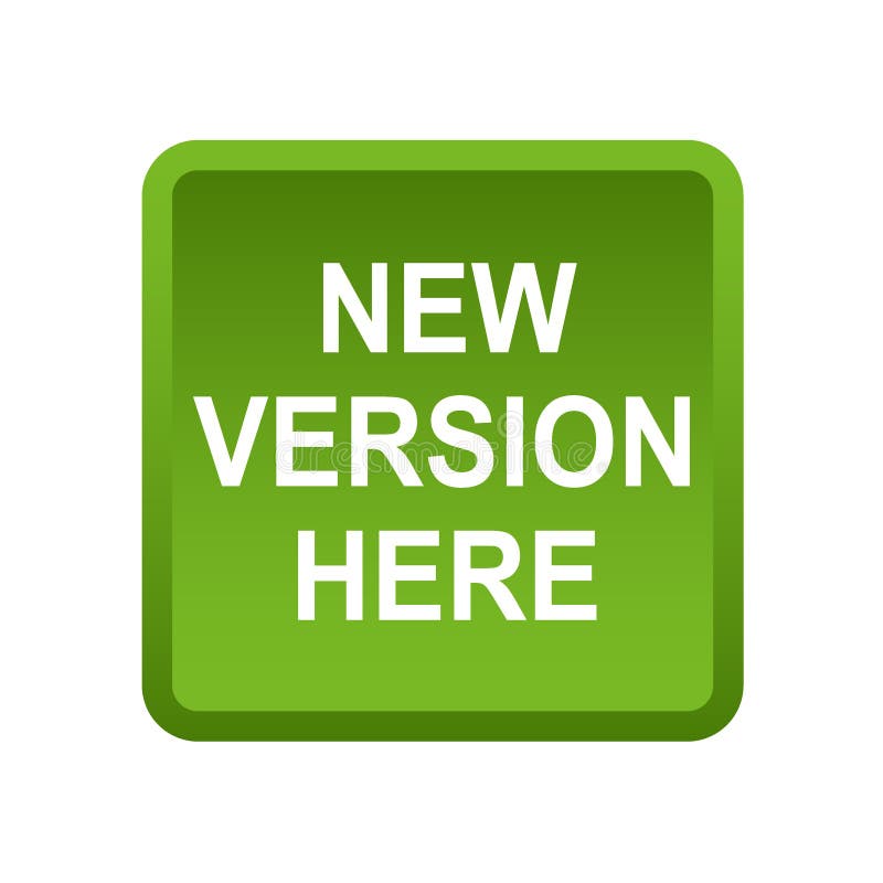 Versiune nouă aici stock illustration