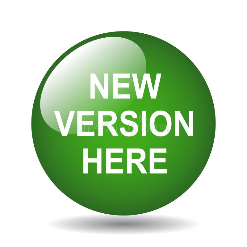 Versiune nouă aici stock illustration