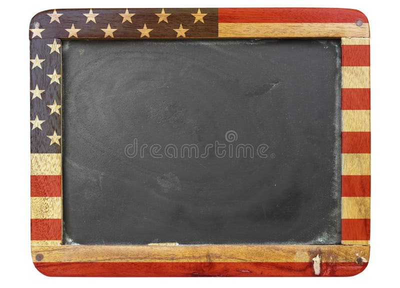 Versleten schoolbord, sterren en strepen stock foto Versleten schoolbord, sterren en strepen stock foto