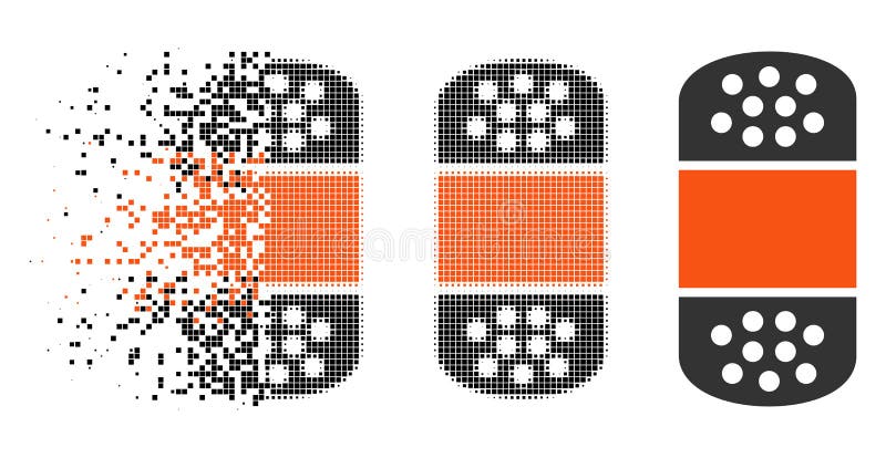 Verspreid Halftone het Pleisterpictogram van Pixelated royalty-vrije illustratie