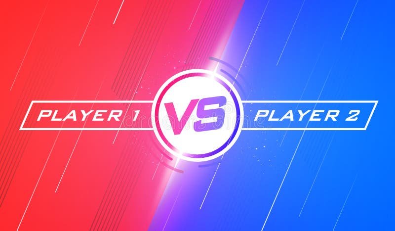 Vector illustration versus screen design. Flat modern battle template design for sport and games stock illustration Vector illustration versus screen design. Flat modern battle template design for sport and games stock illustration