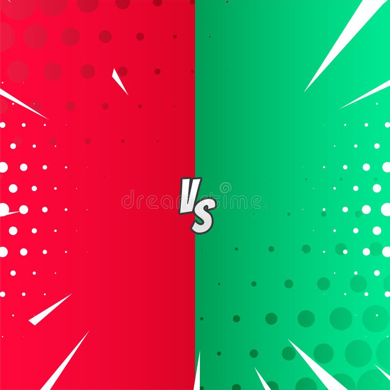Versus background in comic style stock illustration