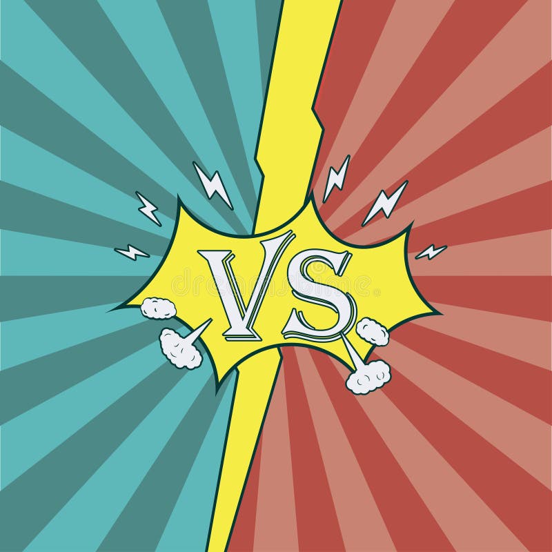 Vs Cartoon Background Comic Versus Duel Stock Vector (Royalty Free)  1475964680