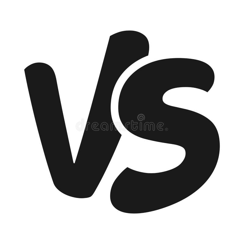Versus logo vs letters Royalty Free Vector Image