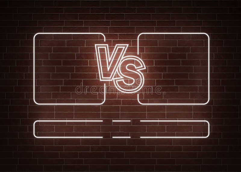 Versus Screen Concurrentie in de strijd tegen de achtergrond royalty-vrije illustratie