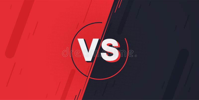 Premium Vector, Versus screen. vs battle headline, conflict duel between  red and black teams. confrontation fight competition.