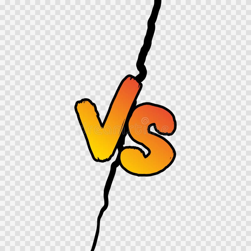 Versus Sign Gradient Style with Shadow Isolated on Transparent Background  Stock Illustration - Illustration of battle, boxing: 145404477