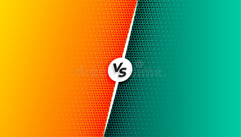 Versus vs screen background in comic style royalty free illustration