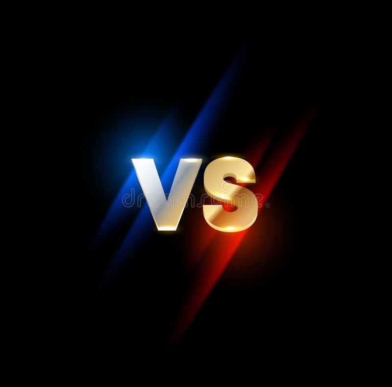 Versus vs sign, game or sport confrontation emblem royalty free illustration