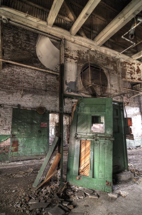 Green Door in an Abandoned Building. Green Door in an Abandoned Building