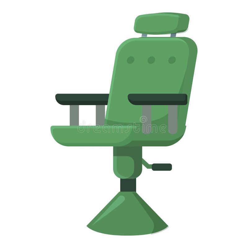 Green color barber chair icon cartoon vector. Leather tool. Service beauty. Green color barber chair icon cartoon vector. Leather tool. Service beauty