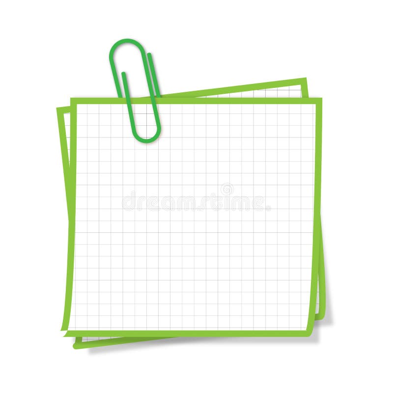 Vert de post-it illustration de vecteur