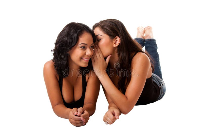 Vertellende geheime roddelmeisjes stock foto Vertellende geheime roddelmeisjes stock foto