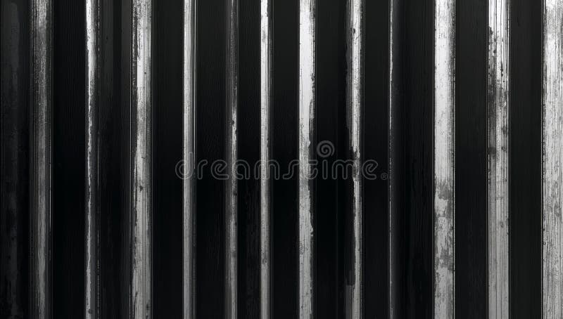 Vertical abstraction a study in contrast and texture black white stripes an abstract image featuring of with textured surfaces arkivfoto