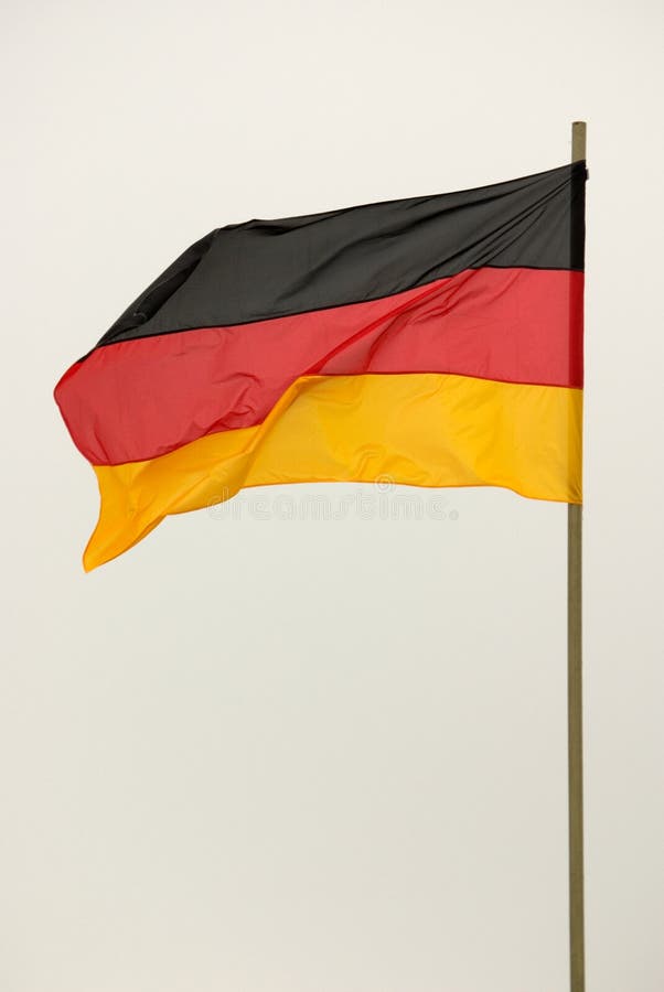 German flag flutters in the wind. German flag flutters in the wind