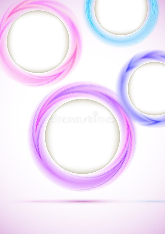 Vertical background with colorful falling circles stock illustration