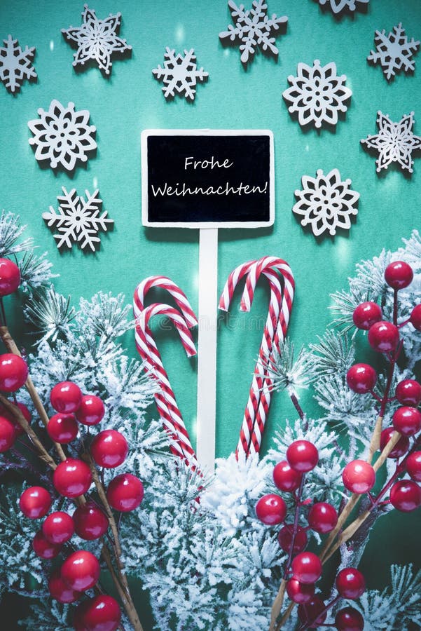 Vertical Black Christmas Sign,Lights, Frohe Weihnachten Means Merry ...