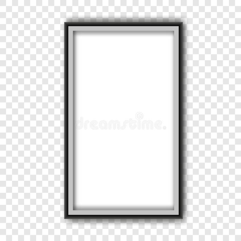 Realistic vector picture frame stock illustration