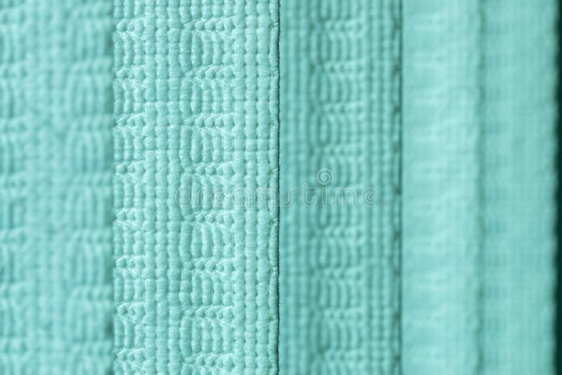 Vertical Blinds Fabric Texture in a Mint Green Color Stock Photo