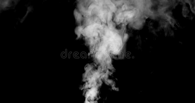 blowing steam with white smoke isolated on chroma key green screen